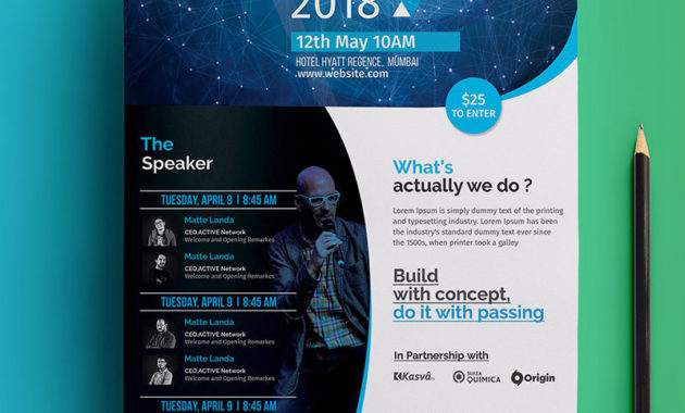 Event/Conference Flyer Corporate Identity Template 68653 In Meeting Flyer Template