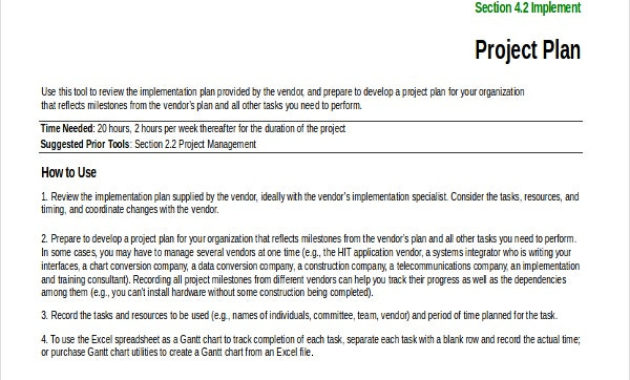 Excel Project Plan Template 10 Free Excel Document Intended For Project Management Proposal Template