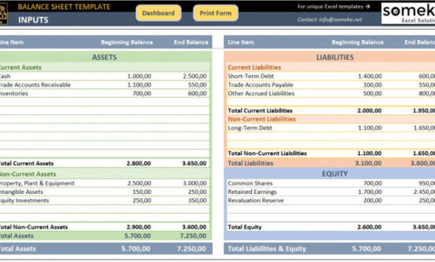 Excel Templates Balance Sheet Template For Small Business Intended For Business Balance Sheet Template Excel