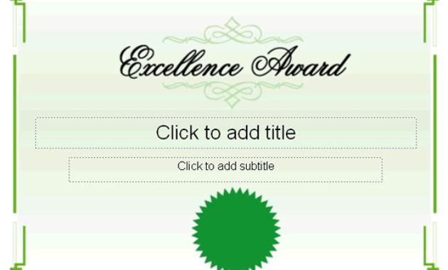 Excellence Award Certificate Free Certificate Templates Within Certificate Of Academic Excellence Award