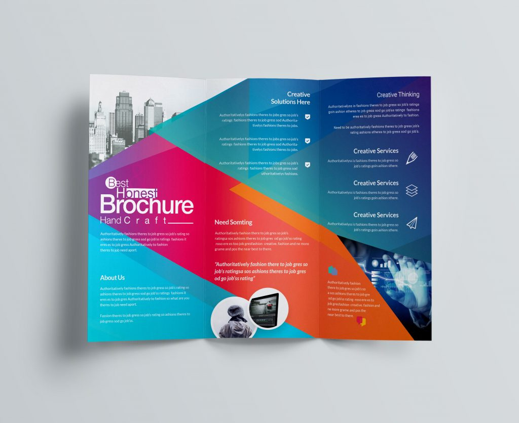 Excellent Professional Corporate Trifold Brochure In Free Tri Fold Business Brochure Templates