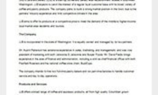Executive Summary For Bakery Shop Business Plan For A With Cake Business Plan Template