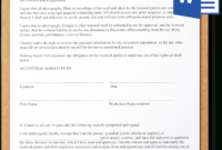 Extras Release Template Free And Professional Download In Film Cost Report Template