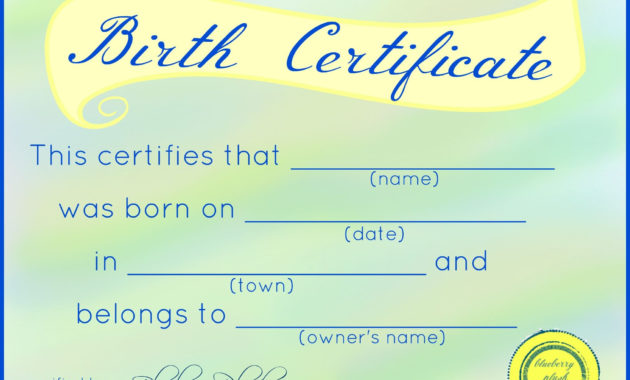 Fake Adoption Certificate Free Printable Free Printable Within Fake Birth Certificate Template