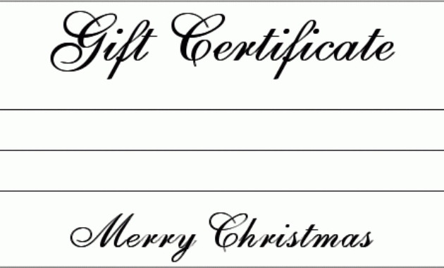 Fast Easy Holiday Gift Certificates Available At Mystic Within Gift Certificate Template In Word 10 Designs
