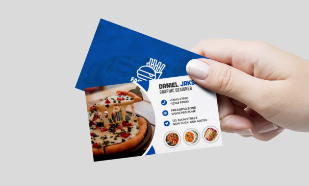 Fast Food Restaurant Business Card Template Psd For Restaurant Business Cards Templates Free