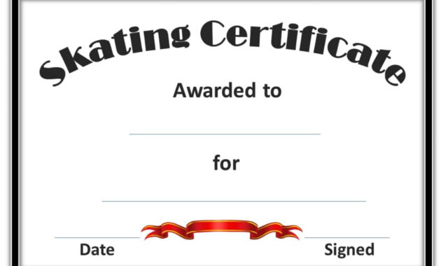 Fee Editable Skating Award Certificate Instant Download In Table Tennis Certificate Templates Editable