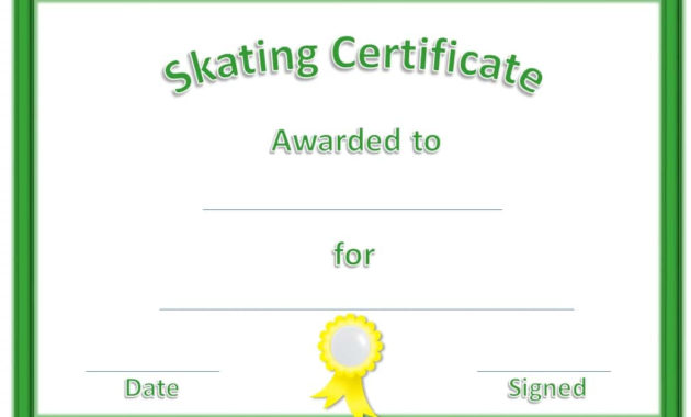 Fee Editable Skating Award Certificate Instant Download With Quality Tennis Gift Certificate Template