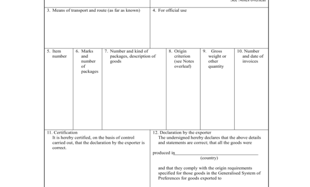 Fillable Certificate Of Origin Fill Online Printable Throughout Share Certificate Template Australia
