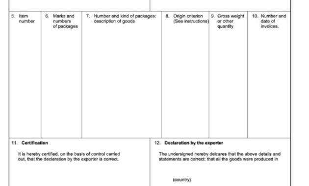Fillable Certificate Of Origin Template Williamsonga Within Printable Certificate Of Origin Template Ideas Free