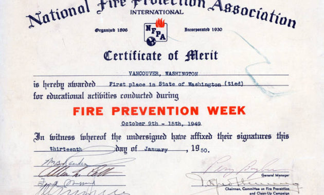 Fire Prevention Certificate Tutore Master Of Documents With Regard To Firefighter Certificate Template