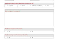 First Aid Treatment Record Form The Y Guide Pertaining To Best First Aid Log Sheet Template