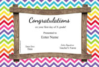 First Day Of School Certificate Inside Free School Certificate Templates