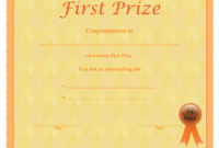 First Prize Certificate Template Download Printable Pdf With First Place Certificate Template