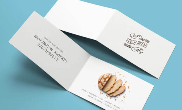 Folded Business Cards Tradeprint For Fold Over Business Card Template