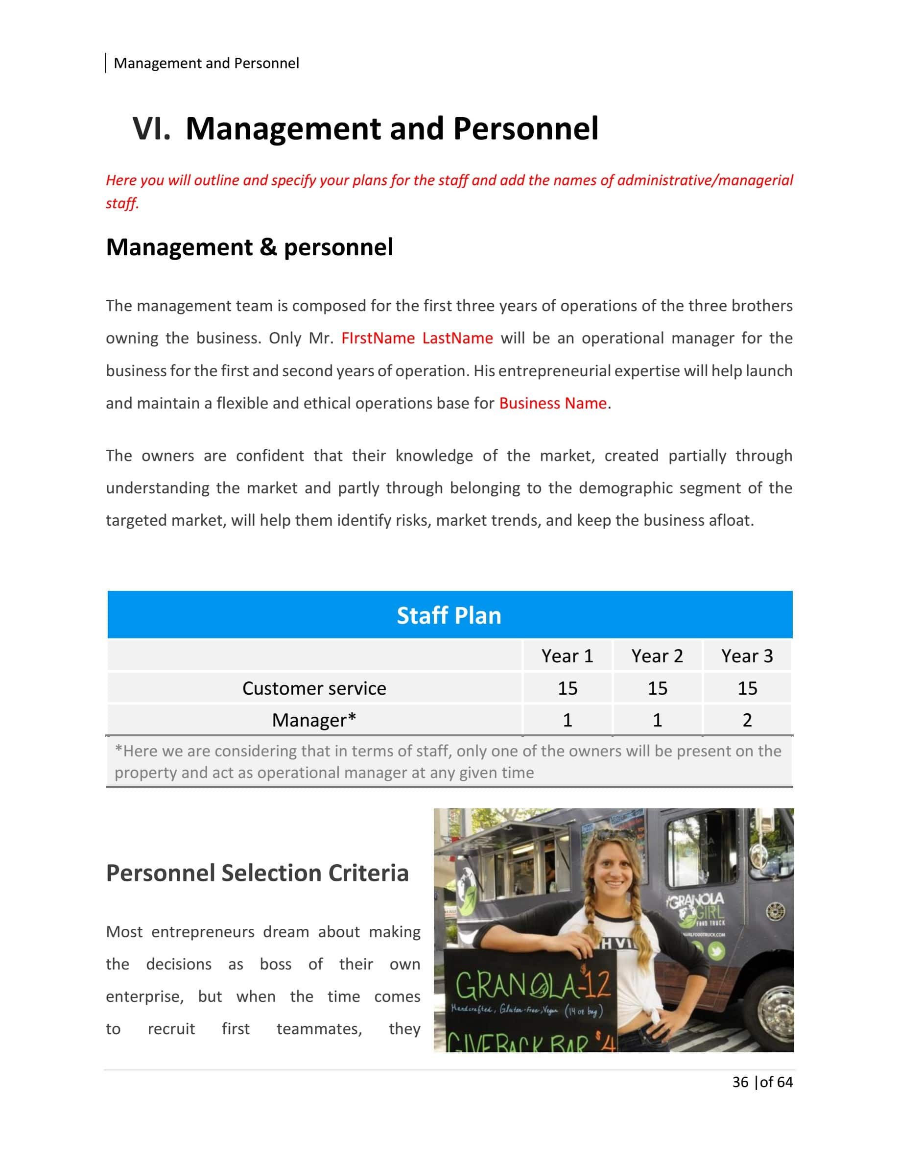 Food Truck Business Plan Template Sample Pages Black Box With Regard To Business Plan Template Food Truck