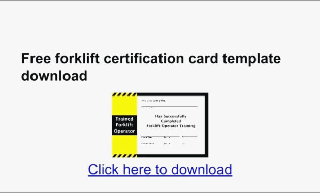 Forklift Operator Card Template Carlynstudio With Quality Forklift Certification Card Template