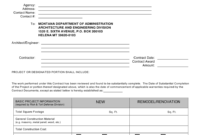 Form 107 Download Fillable Pdf Or Fill Online Certificate Inside Free Certificate Of Substantial Completion Template
