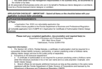 Form Dbpr Id3 Download Fillable Pdf Or Fill Online Pertaining To Certificate Of Authorization Template