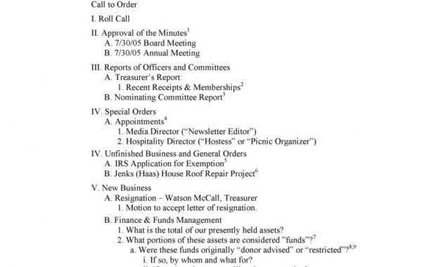 Formal Meeting Agenda Template For Non Profit Organization Pertaining To Best Agenda Template For Nonprofit Board Meeting