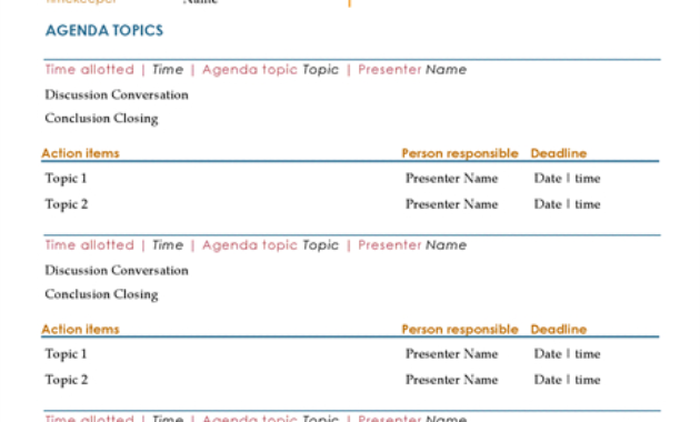 Formal Meeting Minutes Throughout Free Meeting Minutes Template Doc