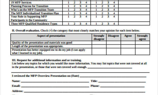 Free 10 Sample Presentation Evaluation Forms In Pdf Within Presentation Evaluation Template