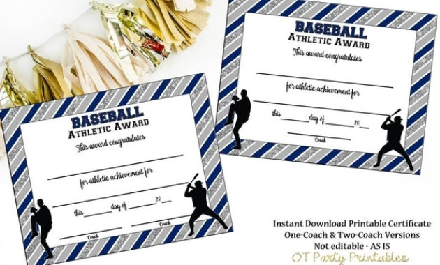 Free 10 Simple Baseball Award Certificate Examples Regarding Baseball Award Certificate Template