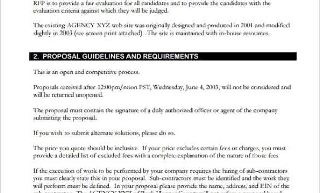 Free 10 Website Proposal Templates In Ms Word Pdf Regarding Amazing Request For Proposal Template Word