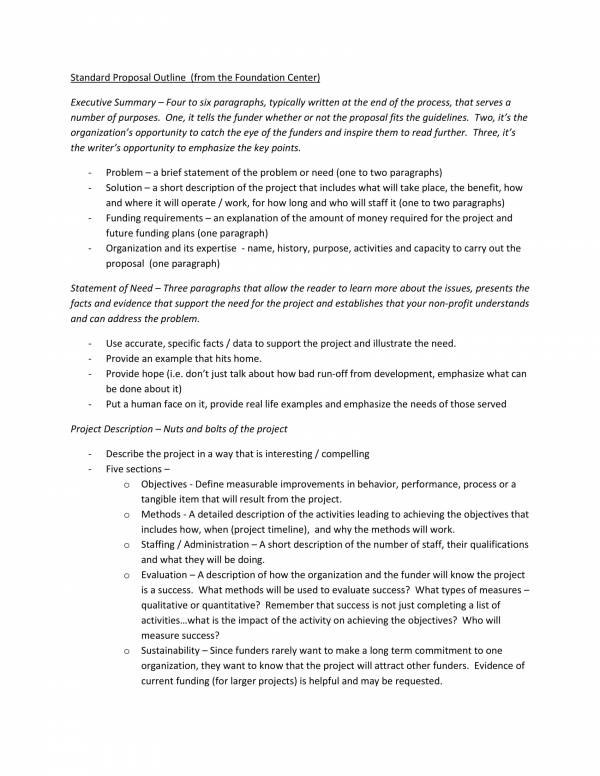 Free 11 Basic Proposal Outline Templates In Pdf Ms Word Pertaining To Standard Business Proposal Template