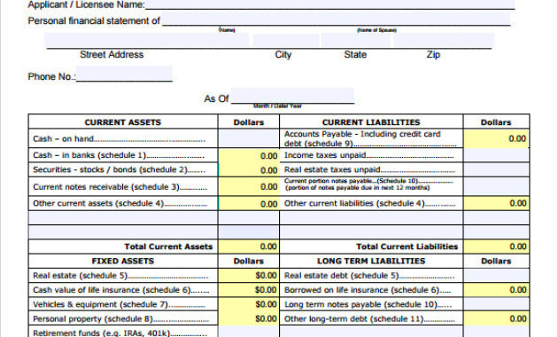 Free 11 Financial Statement Samples In Google Docs Ms With Financial Statement Template For Small Business