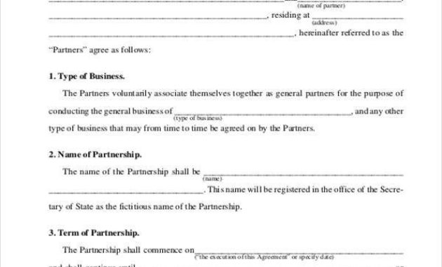 Free 11 Partnership Agreement Forms In Pdf Ms Word Pertaining To Business Partnership Agreement Template Pdf