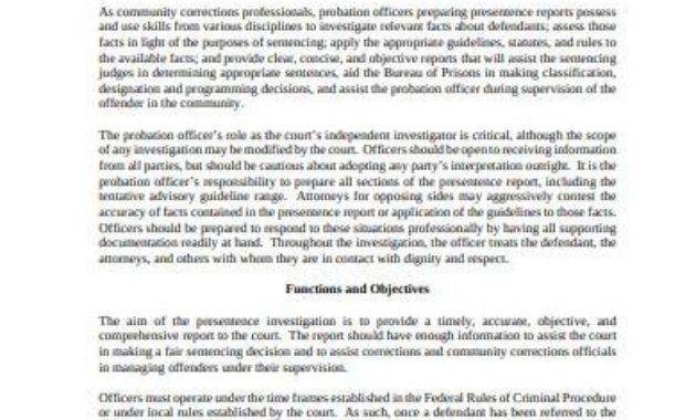 Free 11 Presentence Investigation Report Samples In Pdf Doc With Printable Presentence Investigation Report Template