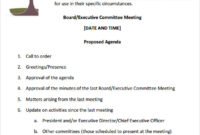Free 11 Sample Board Meeting Agenda Templates In Pdf Ms Pertaining To Agenda For A Meeting Template