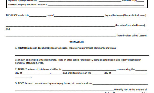 Free 11 Sample Commercial Lease Agreement Templates In Pertaining To Business Lease Agreement Template