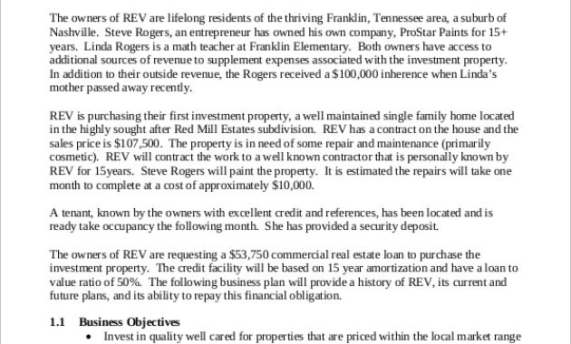 Free 11 Sample Real Estate Business Plan Templates In Ms Intended For Free Real Estate Agent Business Plan Template