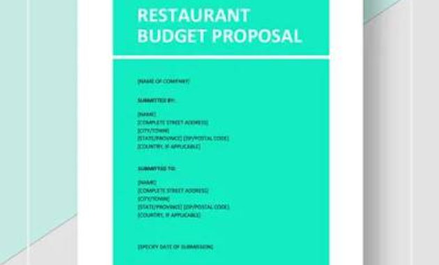 Free 12 Restaurant Budget Samples In Google Docs Google Within Proposal Template Google Docs