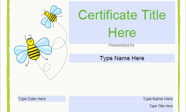 Free 13 Certificate Templates For Kids In Psd Ms Word Within Free Printable Certificate Templates For Kids