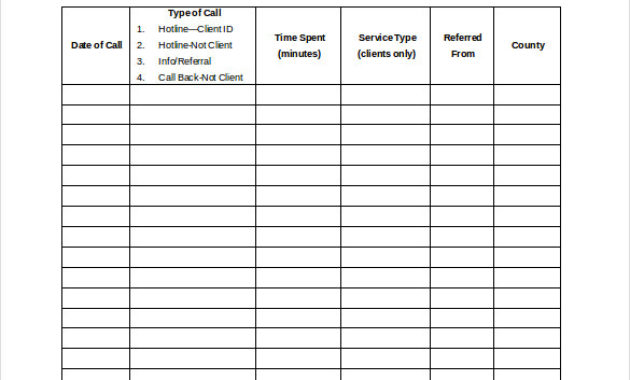 Free 13 Sample Call Sheet Templates In Ms Word Pdf Throughout Quality Customer Call Log Template