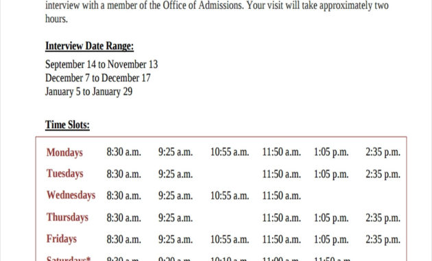 Free 17 Interview Schedule Examples Samples In Pdf Throughout Interview Agenda Template