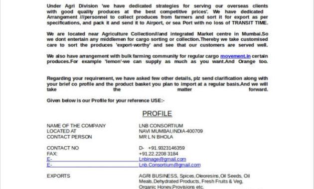 Free 18 Simple Company Profile Templates In Doc For Simple Business Profile Template