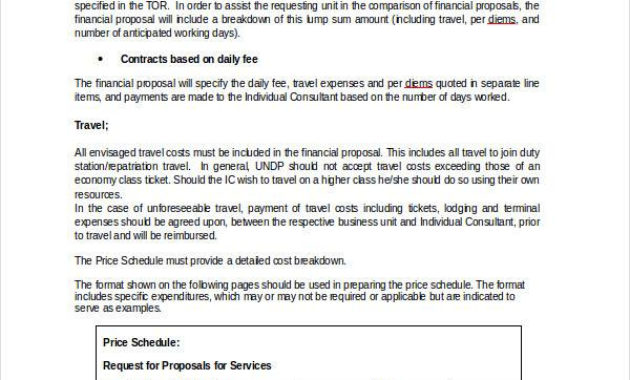 Free 19 Sample Financial Proposal Templates In Excel Regarding Pricing Proposal Template