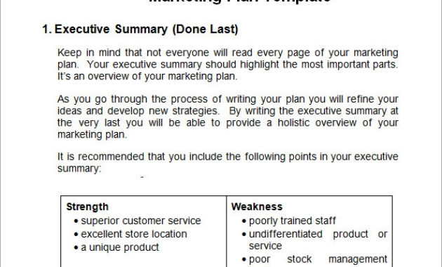 Free 19 Sample Marketing Plan Templates In Google Docs Regarding Very Simple Business Plan Template