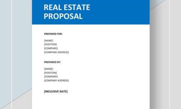 Free 19 Sample Real Estate Proposal Templates In Google With Proposal Template Google Docs