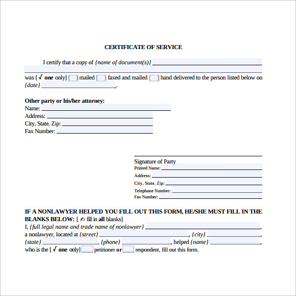 Free 20 Sample Certificate Of Service Templates In Pdf Pertaining To Employee Certificate Of Service Template