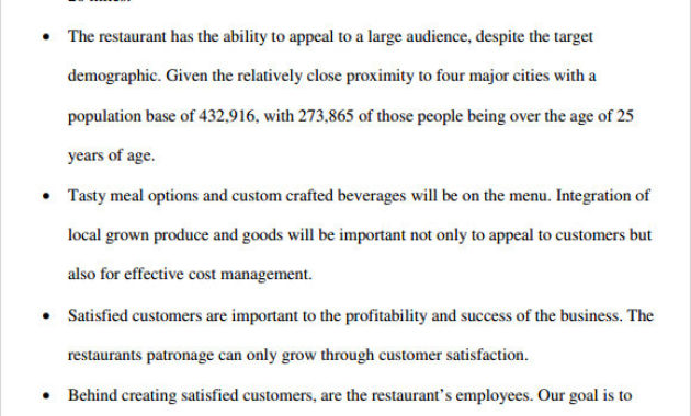 Free 20 Sample Restaurant Business Plan Templates In In Business Plan For Cafe Free Template