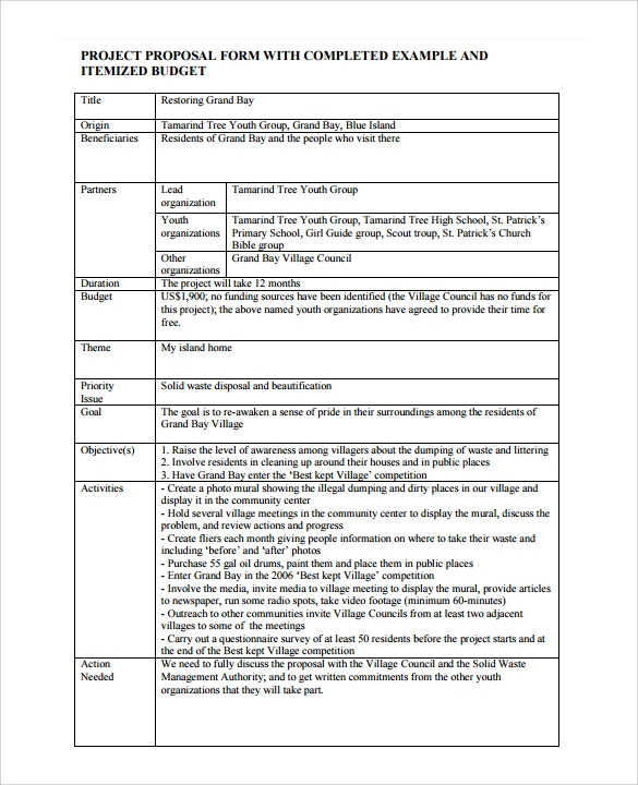 Free 22 Sample Project Proposal Templates In Google Docs Inside Quality One Page Project Proposal Template