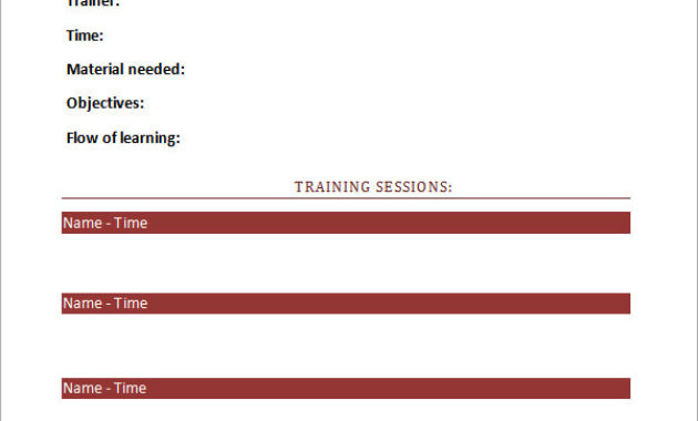 Free 22 Sample Training Plan Templates In Google Docs Within Training Proposal Template