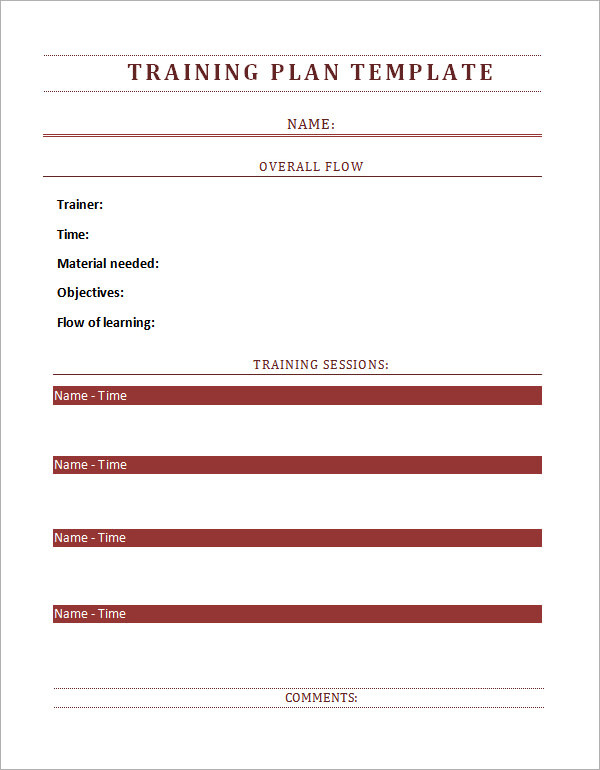 Free 22 Sample Training Plan Templates In Google Docs Within Training Proposal Template