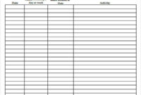 Free 22 Time Log Templates In Pdf Throughout Time Management Log Template