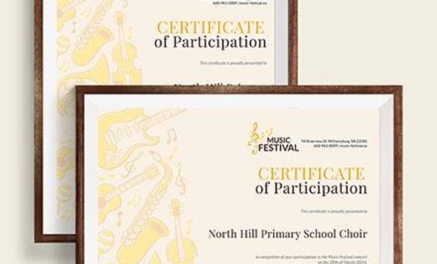 Free 25 Sample Participation Certificates In Ai With Pages Certificate Templates